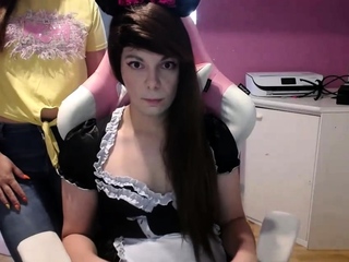 Mikah funny teen brunette toying