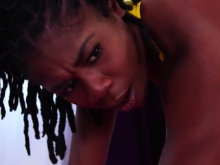 Yoga GILF fucked in 3some with facesitting Ebony babe